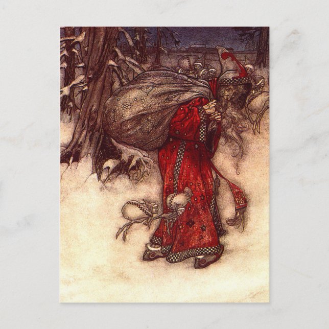 Postal Santa Claus Arthur Rackham (Anverso)