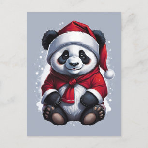 Postal Santa Claus Baby Panda NAVIDADES