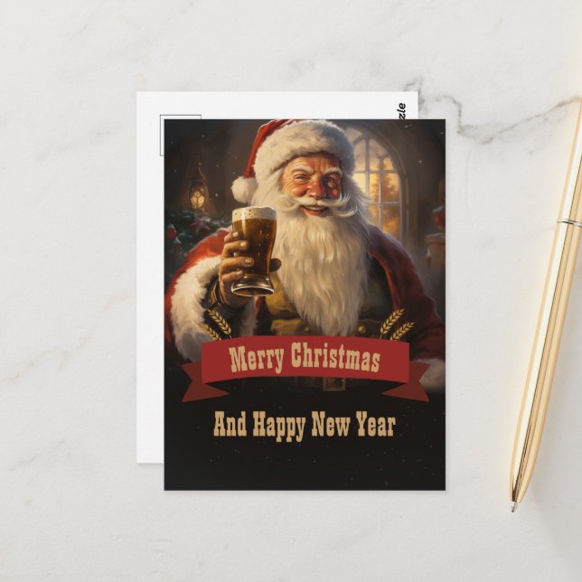 Postal Santa Claus Beer (Anverso/Reverso In Situ)
