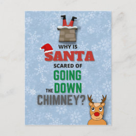 Postal Santa Claus chimenea copos de nieve chiste diverti