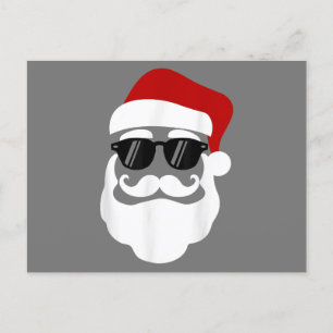 Postal Santa Claus con gafas de sol Diseño de Navidades d