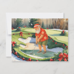 Postal Santa Claus es un Navidad de golf en julio