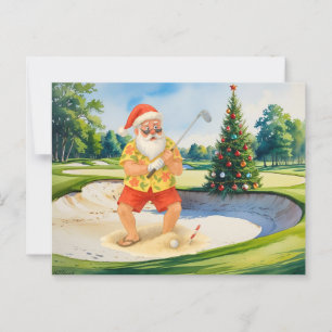 Postal Santa Claus es un Navidad de golf en julio
