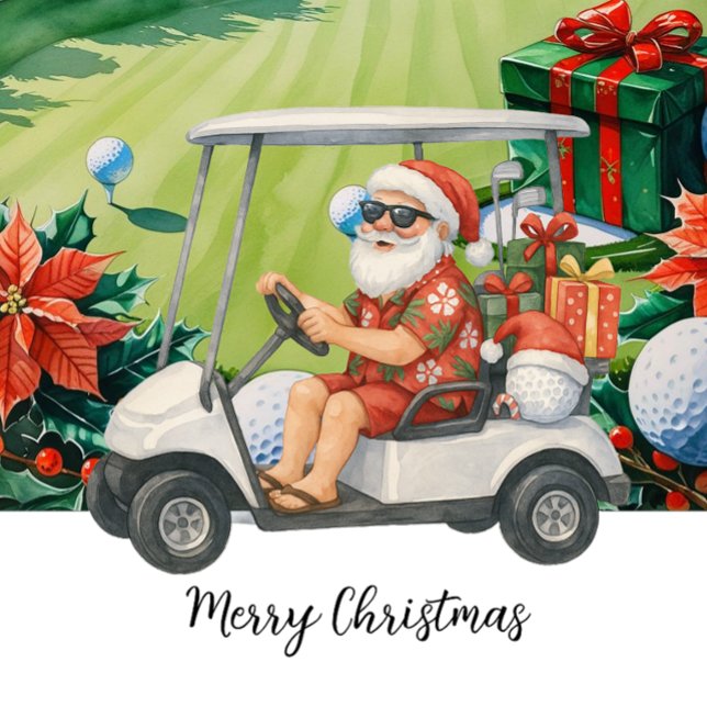 Postal Santa Claus es un Navidad de golf en julio (Subido por el creador)
