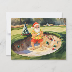Postal Santa Claus es un Navidad de golf en julio