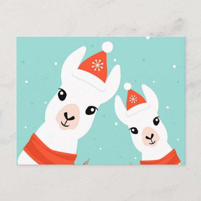 Postal Santa Claus Llamas (Anverso)