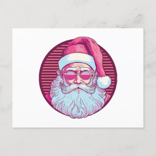 Postal Santa claus rosa retro