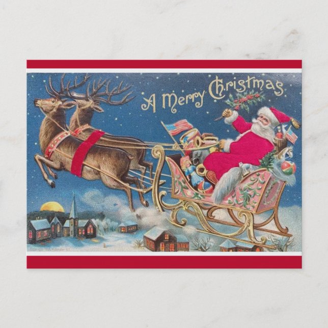 Postal Santa Claus vintage (Anverso)