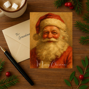 Postal Santa Claus Vintage Feliz Navidad