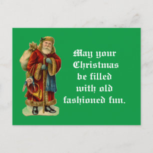 Postal Santa con regalos