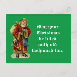 Postal Santa con regalos