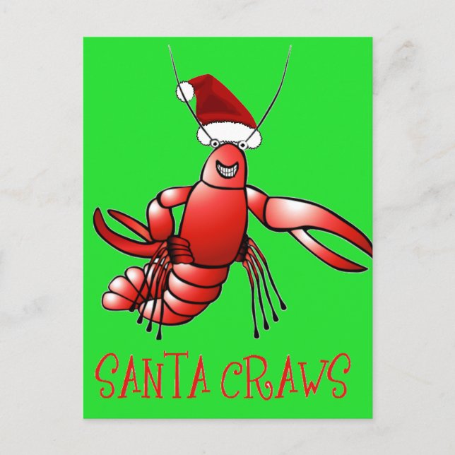 Postal Santa Crawdad (Santa Craws) (Anverso)