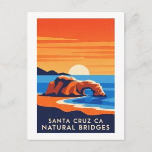 Postal Santa Cruz California – Puesta de sol de Puentes N