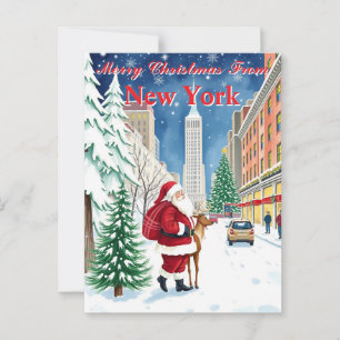 Postal Santa de Navidad de la ciudad de Nueva York en Man