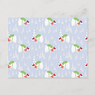Postal santa de oso polar divertido