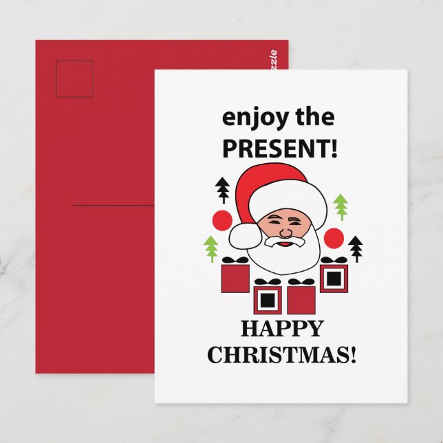 Postal Santa Disfruta De Los Navidades Felices De Santa (Anverso / Reverso)