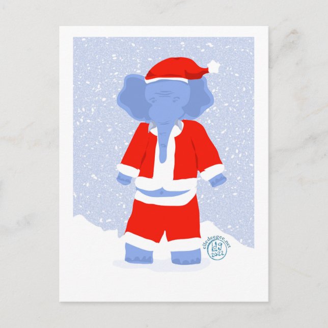 Postal Santa Elefante (Anverso)