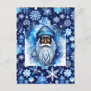 Postal Santa en azul