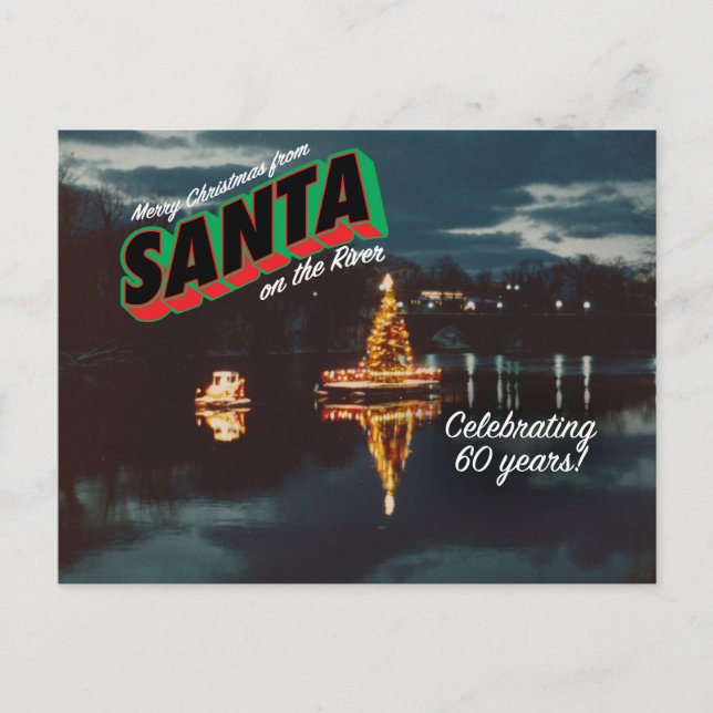 Postal Santa en el río Postcard 1 (Anverso)