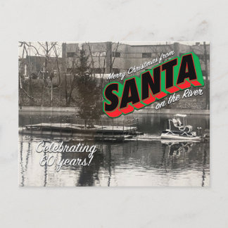 Postal Santa en el río Postcard 10