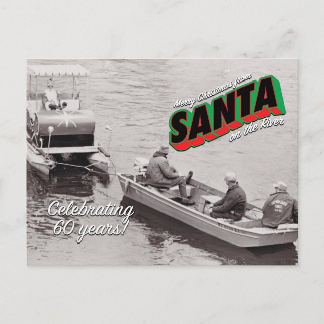 Postal Santa en el río Postcard 6 (Anverso)