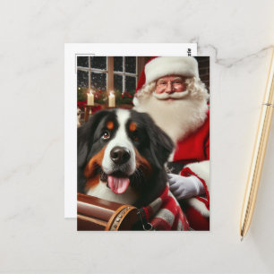 Postal Santa entrega un perro de montaña de Bernese