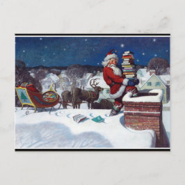 Postal Santa entregando carga de libros de Wyeth