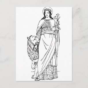 Postal Santa Euphemia la alabada Virgen y el mártir