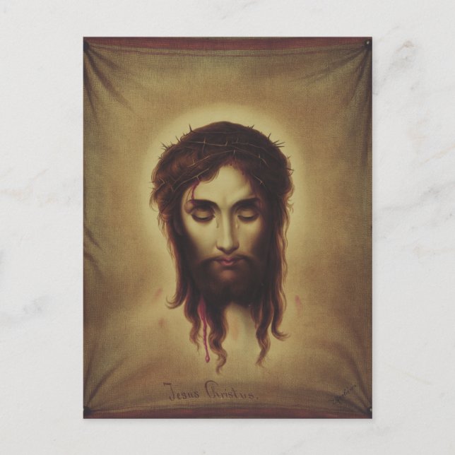 Postal Santa Faz de Jesucristo (Anverso)