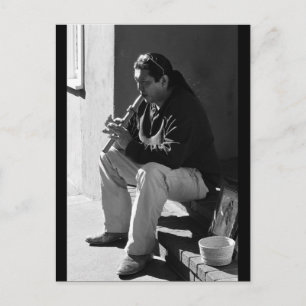 Postal Santa Fe Flutist