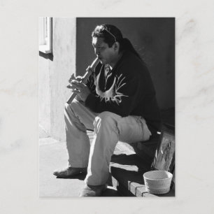 Postal Santa Fe Flutist