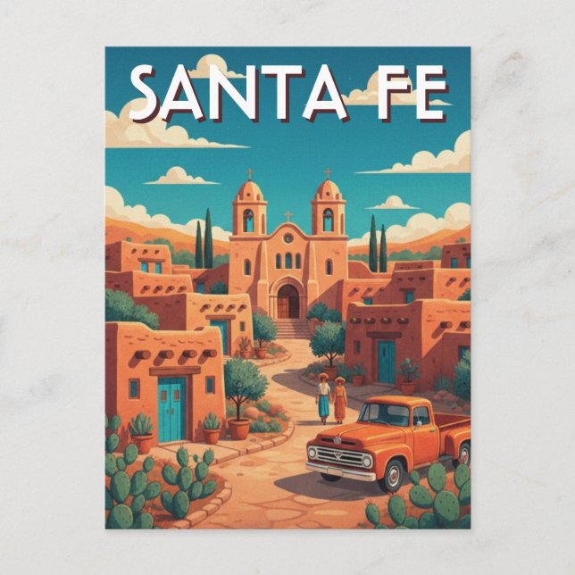 Postal Santa Fe New Mexico Travel (Anverso)