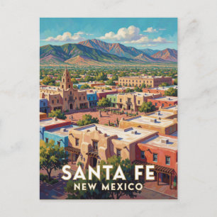 Postal Santa Fe Nuevo México Adobe Viaje 🌵