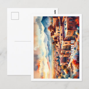 Postal Santa Fe Nuevo México Estados Unidos Famosa Plaza 