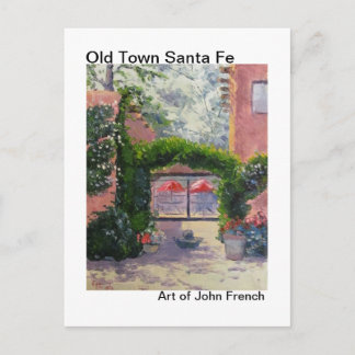 Postal Santa Fe, pintura al óleo de NM por John French