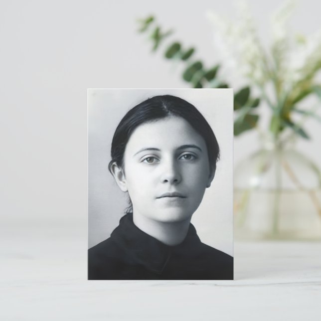 Postal Santa Gemma Galgani (Anverso de pie)