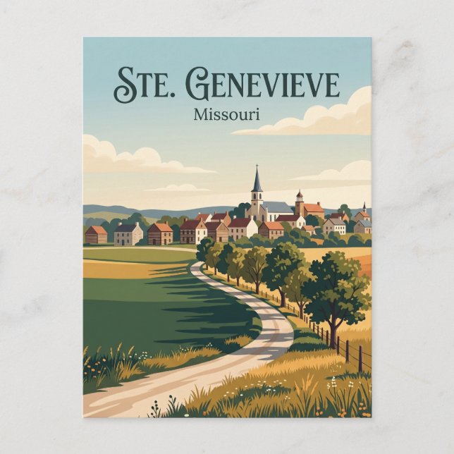 Postal Santa Genoveva Misuri (Anverso)