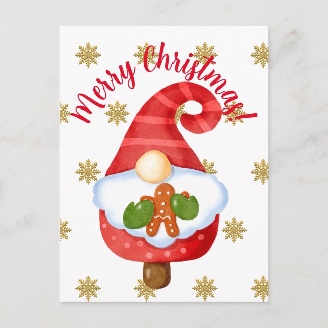 Postal Santa Gnome (Anverso)