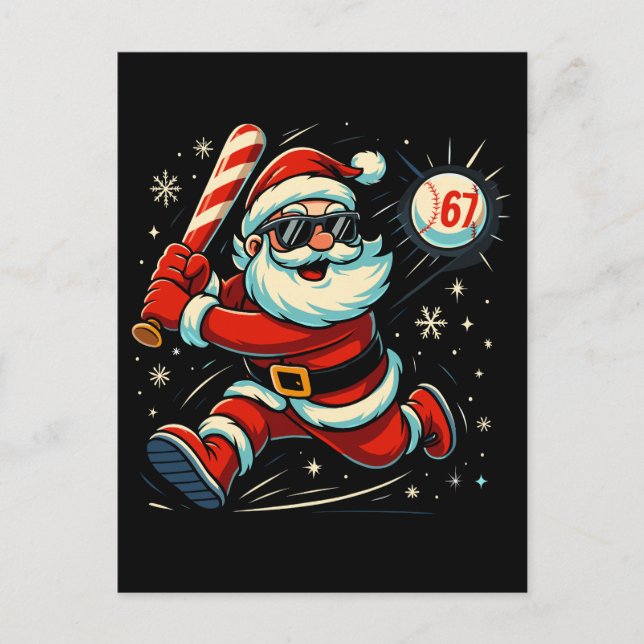 Postal Santa Golpea el Meme de Navidad 6-7 (Anverso)