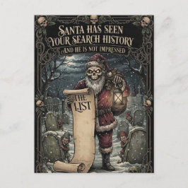 Postal "SANTA HA VISTO TU HISTORIAL DE BÚSQUEDA" Santa es