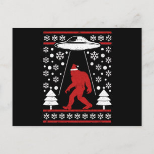 Postal Santa hat Bigfoot Alien Ufo Sasquatch