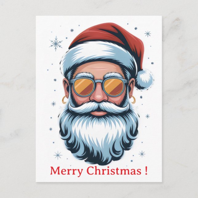 Postal Santa hipster  (Anverso)