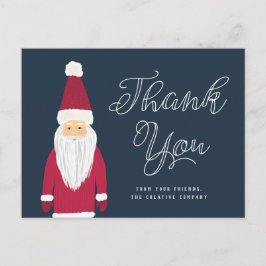 Postal Santa Holiday Gracias Postcard