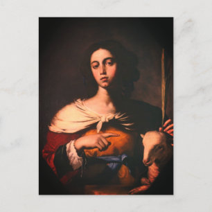 Postal Santa Inés (por Guarino, 1650) Postcard