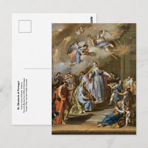 Postal Santa Isabel de Portugal Católica Patrona de