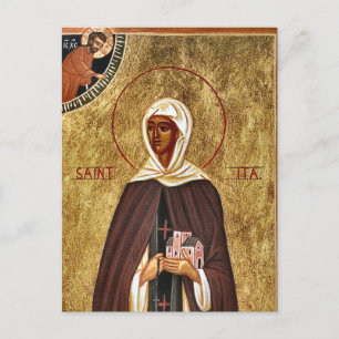 Postal Santa Ita Ermita de Killeedy Icono Ortodoxo       