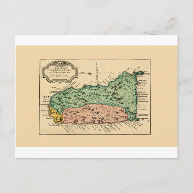 Postal Santa Lucía 1758 (Anverso)