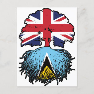 Postal Santa Lucía Santa Lucía Británica de las raíces de