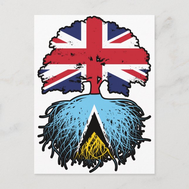 Postal Santa Lucía Santa Lucía Británica de las raíces de (Anverso)