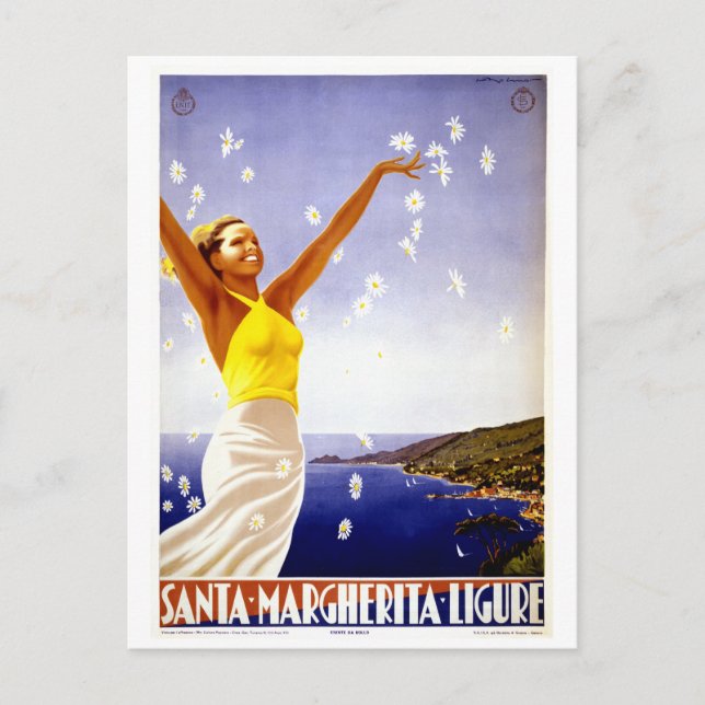 Postal Santa Margherita Ligure Viaje italiano (Anverso)